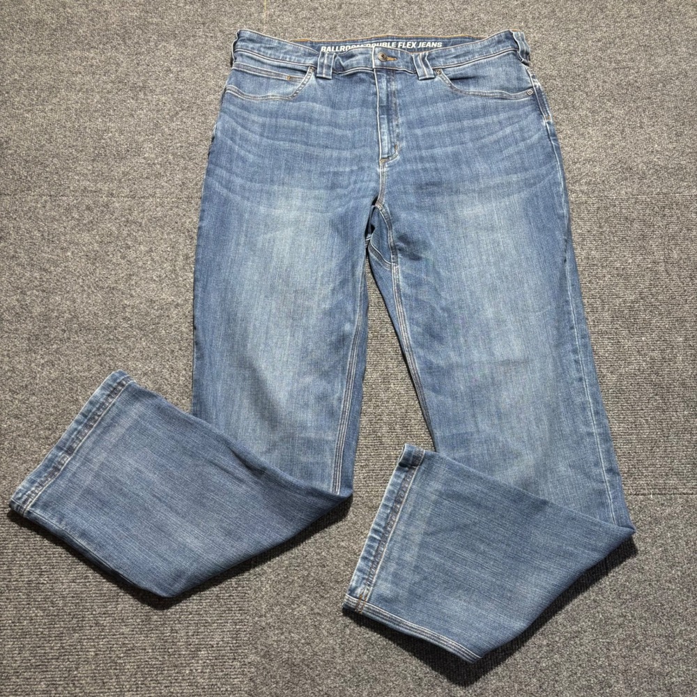 Duluth Trading Co Ballroom Double Flex Relaxed Fit Jeans Blue 38x34 Mens